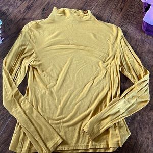 Yellow turtle neck